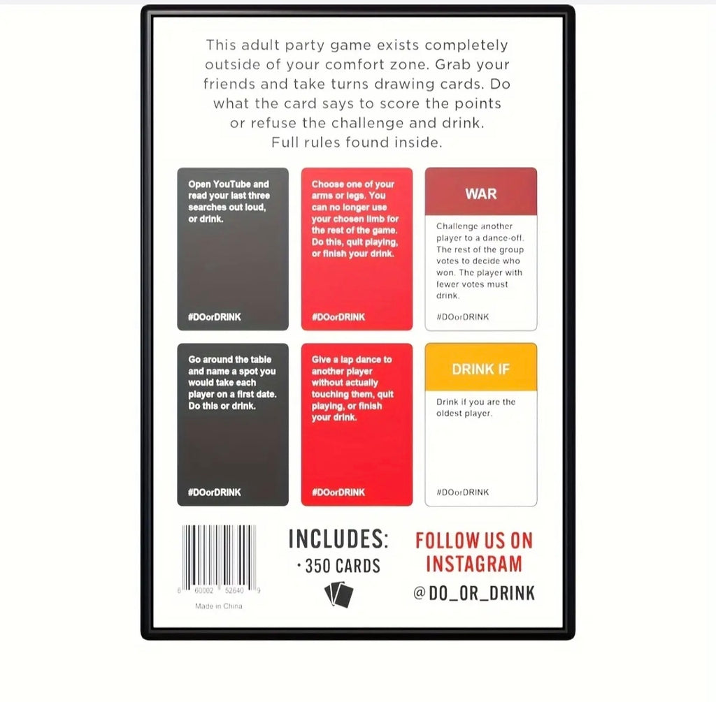 Do or Drink Card Game Expansion Pack #2