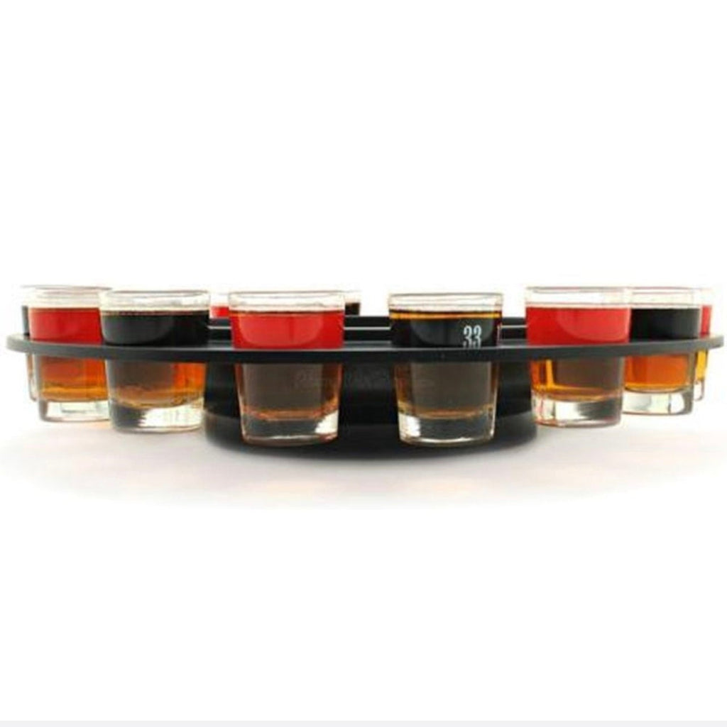 Roulette Drinking Game with 16 Shot Glasses